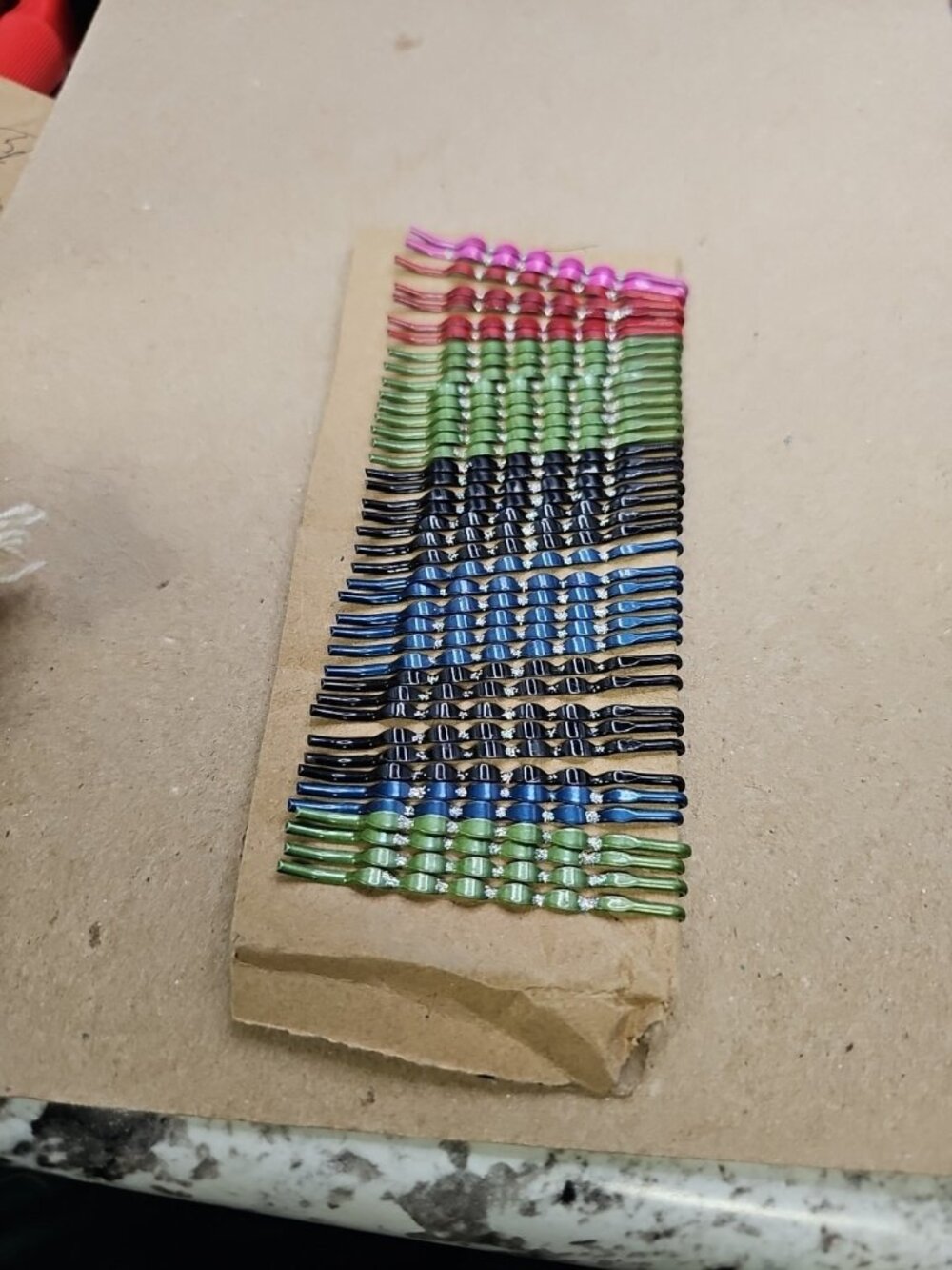 Bobby Pins Lot Of 40 Plus Multi Color With Silver Glitter